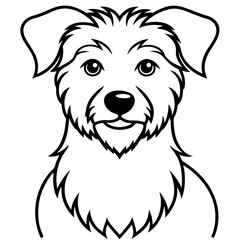 Cute happy brown puppy dog cartoon vector illustration