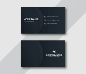 Business card design template, modern simple professional minimalist visiting, employee, manager card design