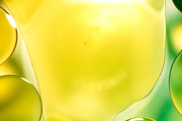 Colorful Abstract Background with Blurry Yellow and Green Shapes