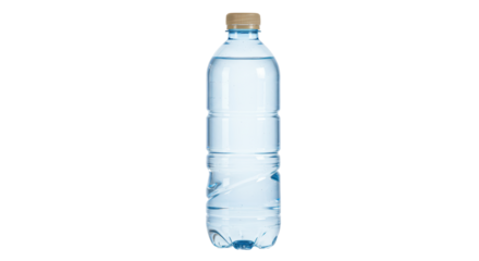 Isolated Plastic Water Bottle on White Background