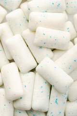 Chewing gum. Mint chewing gum pads. Gum background	
