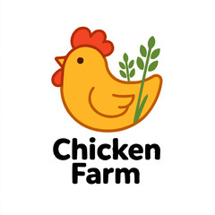 Happy Easter cartoon illustration of a baby chick and hen with eggs, perfect for farm animal or spring holiday designs