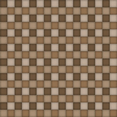 Abstract Brown checkered chess, geometric Seamless background.