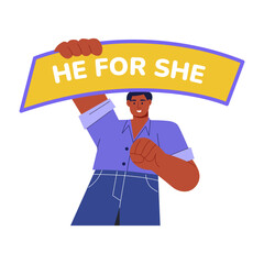 Naklejka premium A flat style illustration showing solidarity