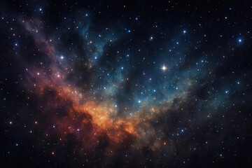 Fototapeta premium Nebula in the constellation: a mesmerizing cosmic cloud of colors and glowing gases.