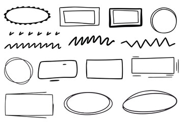 Hand-drawn Vector Illustration Frames