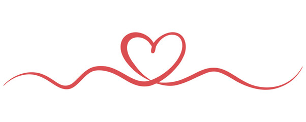 Heart Swirl Vector Illustration