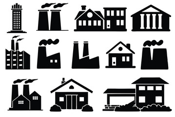 Building Vector Illustration Set
