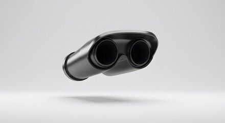 Sleek Black Dual Exhaust System Design: Automotive Performance Upgrade