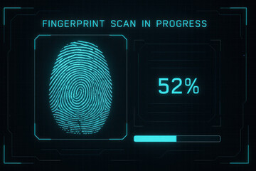 Fingerprint scan in progress.