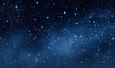 Fototapeta premium Dark Blue Night Sky with Sparkling Stars and Cosmic Dust