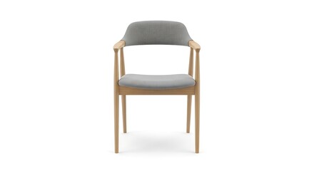 Light gray upholstered wooden chair