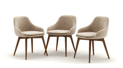 Obraz premium set of chairs isolated on white background