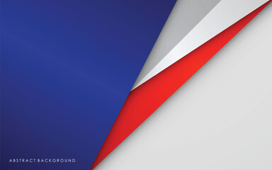 Naklejka premium Modern abstract background blue and red with white colorful