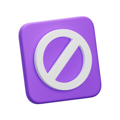 3d forbidden icon