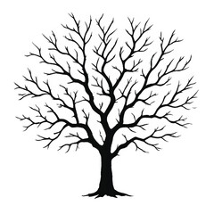 Obraz premium tree silhouette vector, tree branch transparent