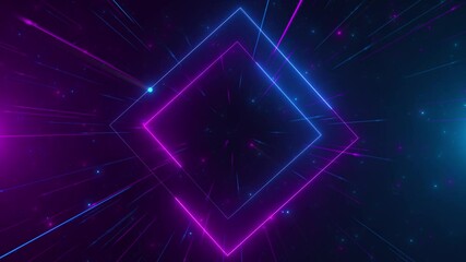 Abstract Bright radial light beams. rectangle frame border tunnel spectrum background. Bright rays neon light Explosion universe. Space background for event, party, carnival, celebration, anniversary - Powered by Adobe