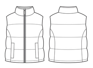 Kids down vest jacket fashion design