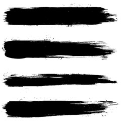 Hand Drawn Flat Calligraphy Paint Brush Regular Straight Lines High Detail Abstract Vector Background.