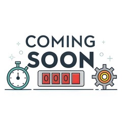 Modern Coming Soon Poster with Minimal Style and Countdown Concept