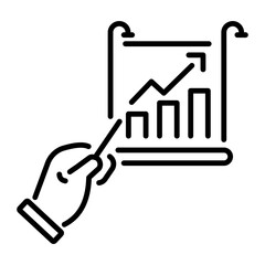 A line style icon of analysis