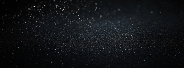 Dark Background with Glowing Glitter Particles