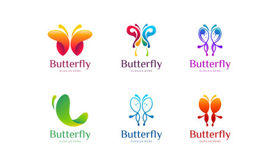 Colorful butterfly  designs for various uses.