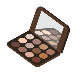 Flat Illustration of an Eyeshadow Palette