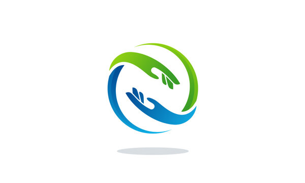 Two hands forming a circular design.