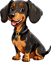 dachshund dog vector illustration