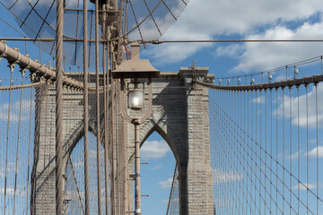 Fototapeta premium The Brooklyn Bridge is one of the most iconic architectural works of art in the world
