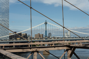 Fototapeta premium The Brooklyn Bridge is one of the most iconic architectural works of art in the world