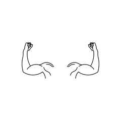 Bicep muscles illustration.