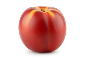 Vibrant close-up of a ripe nectarine showcasing its smooth, colorful skin