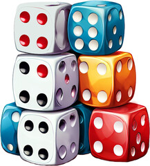 two red dice