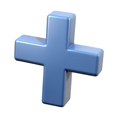 Obraz premium white cross isolated on white background