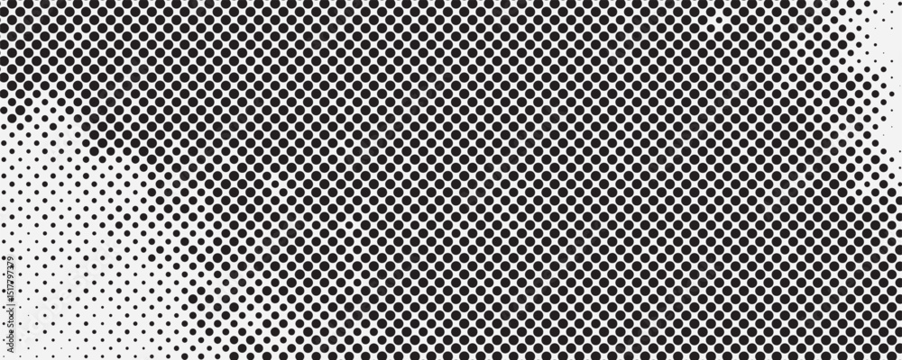 Aufkleber Grunge halftone gradient background. Faded grit noise texture. Vector graphic design textured template
