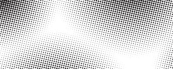 Dotted gradient halftone background. Horizontal seamless dots pattern in pop art style.