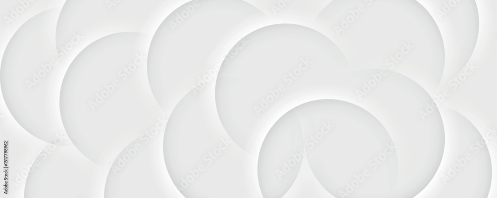 Aufkleber White geometric abstract background overlap layer on bright space