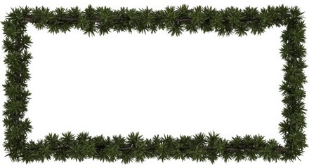 Festive fir frame, ideal for seasonal greetings and holiday invitations