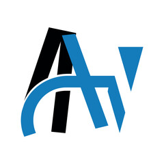 aw logo design template.	