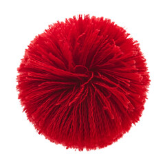 Beautiful Red Pom Pom isolated