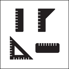 Ruler silhouettes vector bundle