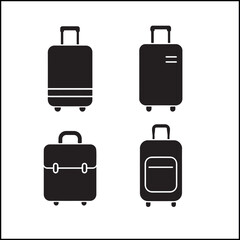 Suitcase silhouettes vector bundle