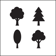 Tree silhouettes vector bundle
