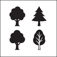 Variant tree silhouettes vector bundle