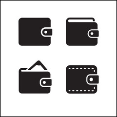 Wallet silhouettes vector pack