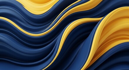 Abstract blue and gold wave background design