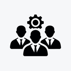 silhouettes groupof three solid human