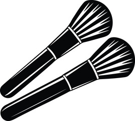 Creative makeup brushes graphics resource, makeup brushes silhouette vector art, makeup brushes line art vector graphics design